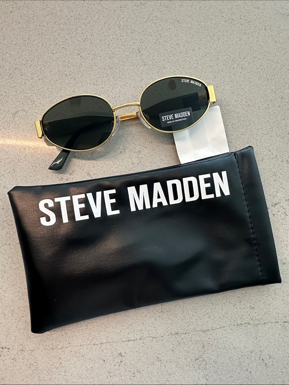 Steve Madden Black Sunglasses with Gold Rim